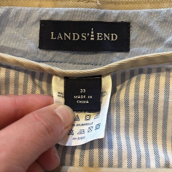 Lands‎ end men’s khaki cotton shorts size 33 - Picture 3 of 6